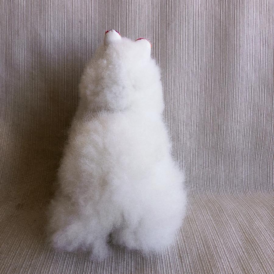 アルパカぬいぐるみ リアル モコモコ 白ホワイトL 耳がかわいい