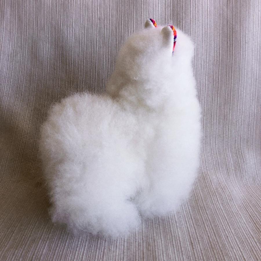 アルパカぬいぐるみ リアル モコモコ 白ホワイトL 耳がかわいい