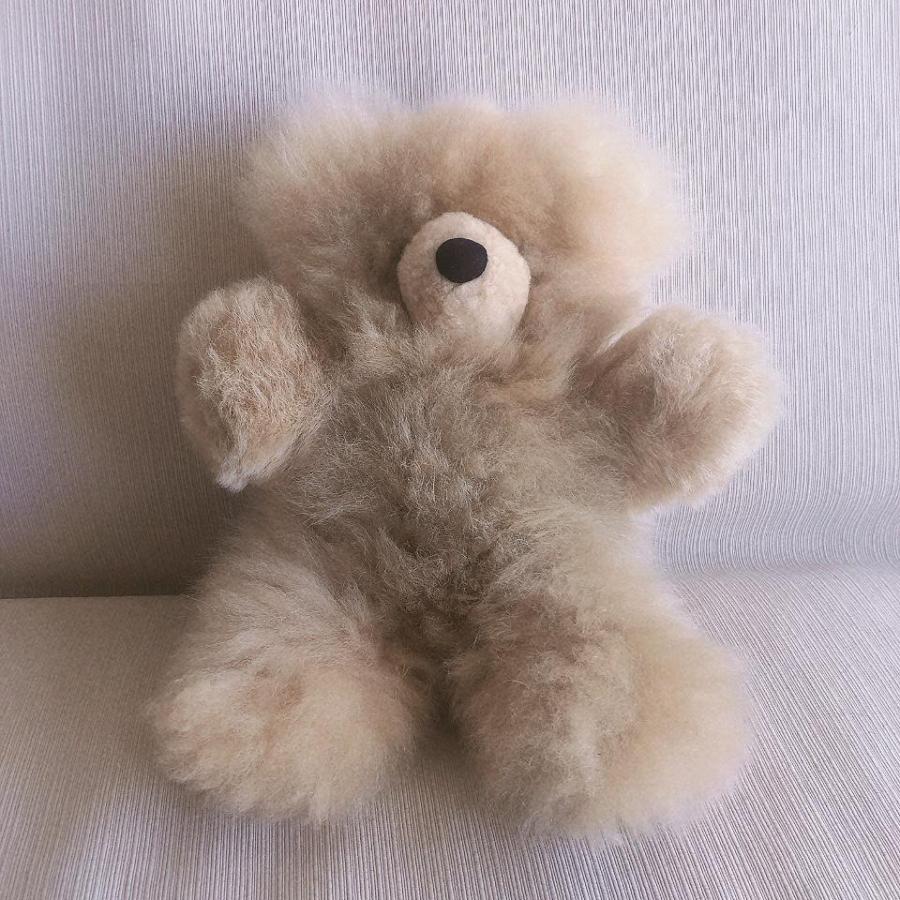 100%ベビーアルパカ毛 くま テディベア ぬいぐるみ 30cm 100%ベビーアルパカ毛 くま テディベア ぬいぐるみ 30cm