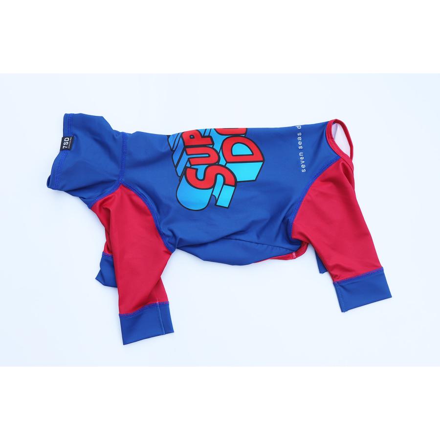 犬服 seven seas dog｜セブンシーズドッグ SUPER DOG 4legs / ECO BLUE 3-4号 春夏 犬の服 小型犬 ロンパース 送料無料 おしゃれ かわいい 涼しい 水遊びの画像