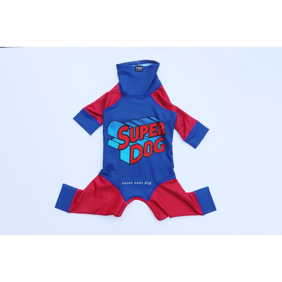 犬服 seven seas dog｜セブンシーズドッグ SUPER DOG 4legs / ECO BLUE 3-4号 春夏 犬の服 小型犬 ロンパース 送料無料 おしゃれ かわいい 涼しい 水遊びの画像