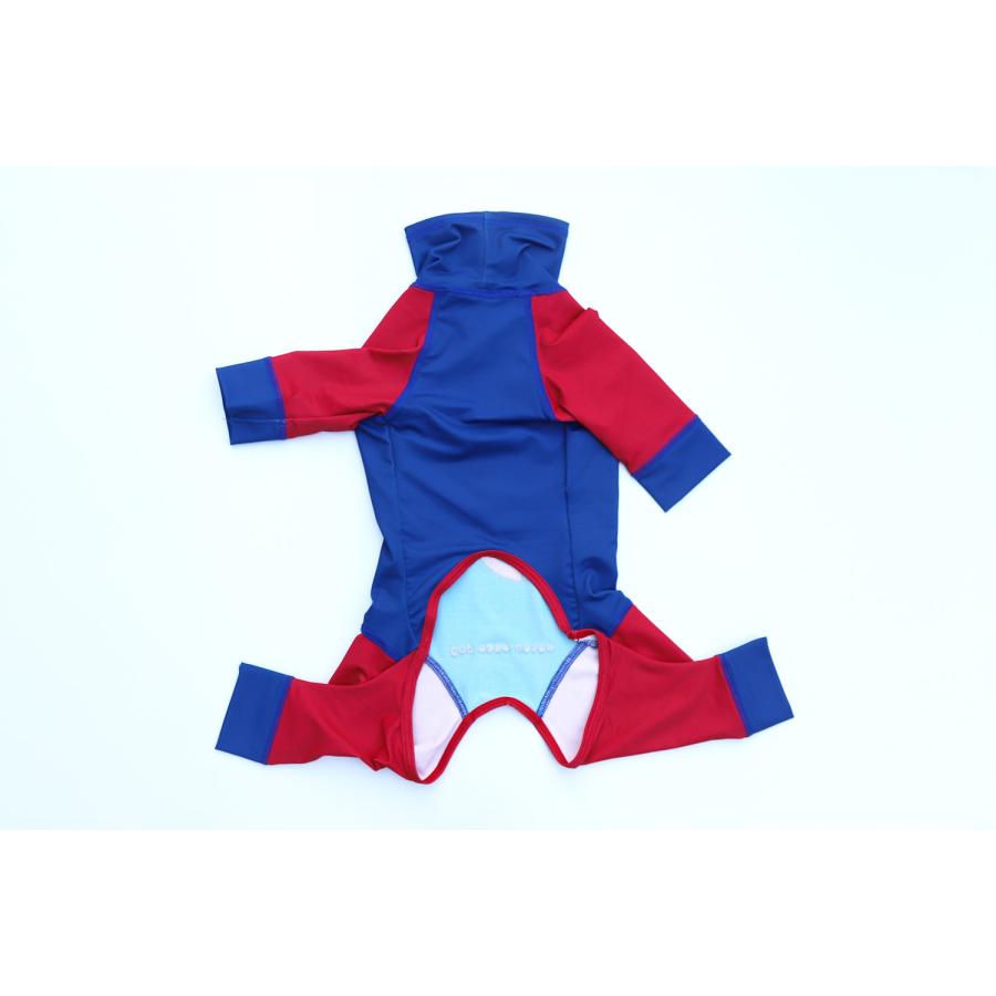 犬服 seven seas dog｜セブンシーズドッグ SUPER DOG 4legs / ECO BLUE 3-4号 春夏 犬の服 小型犬 ロンパース 送料無料 おしゃれ かわいい 涼しい 水遊びの画像