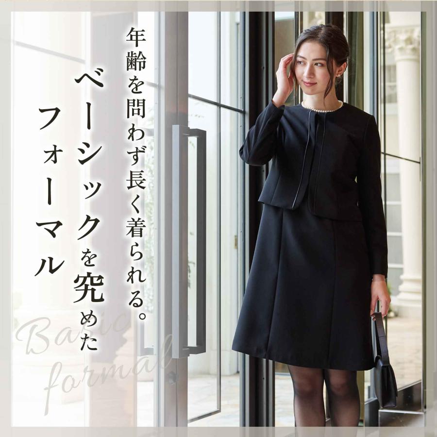 レディースブラックフォーマル ワンピース＋ジャケット スリムタイプ  