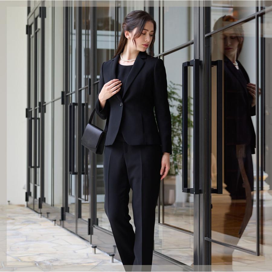 喪服 レディース ブラックフォーマル 3点セット 前開きワンピース  