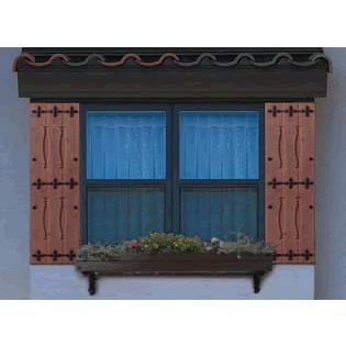 フラワーボックス 窓 壁飾り アルミ製 フラワーボックスウインポッシュ 6尺 グリーン 緑 木目調 高さ182×奥行き360×幅1895mm １台単位 窓手すり エクステリア｜andhouse｜02