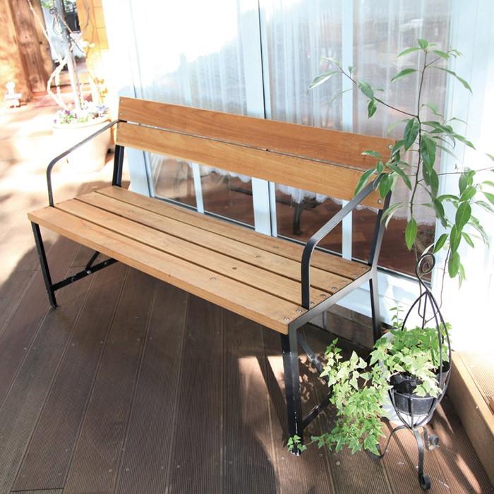 ベンチ ガーデンベンチ 屋外用 オーストリアベンチ 完成品 アイアン チーク ガーデンファニチャー モダン スタイリッシュ C0411 Otk アンドハウス Yahoo 店 通販 Yahoo ショッピング