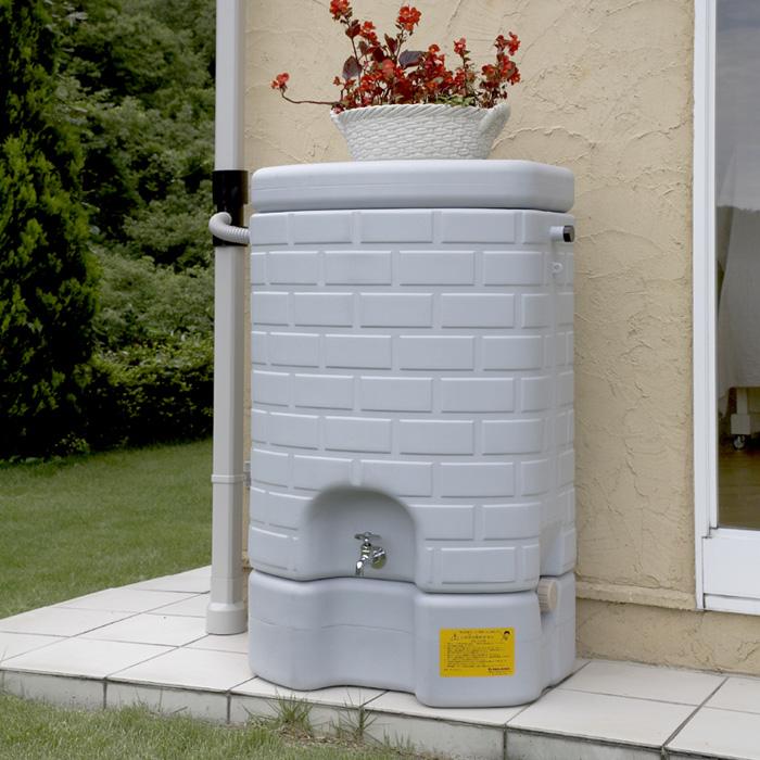 雨水タンク 雨水貯留タンク 雨音くん２００リットル架台付 736mm×498mm×高さ1100mm 1台単位 ポリエチレン製 付属品付の画像