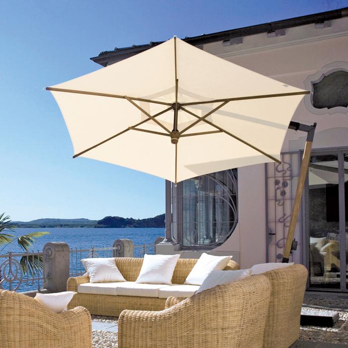 パラソル ガーデンパラソル 日よけ 日除け イスキア レーニョ 高級大型パラソル 手動式 おしゃれ 庭 テラス ベランダ バルコニー G アンドハウス Yahoo 店 通販 Yahoo ショッピング