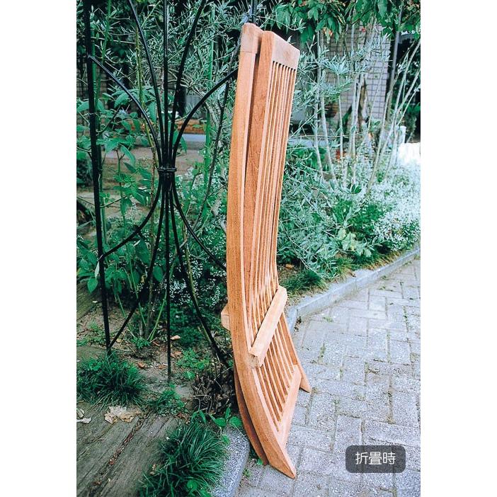ガーデンチェア 折りたたみ椅子 木製ガーデン家具 スライドチェア