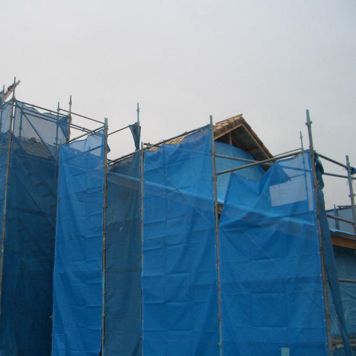 防炎メッシュシート 防炎シート 2類 1.8m×5.1m 1枚単位 ブルー 青 ター