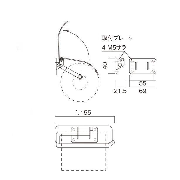 トイレットペーパーホルダー ヨークペーパーホルダーA ホワイト アイアン ナチュラル モダン おしゃれ 壁 洗面 トイレ｜andhouse｜02