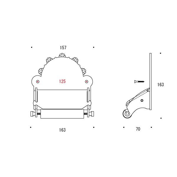 トイレットペーパーホルダー ペーパーホルダー サニタリーアイテム CLシリーズ TPH CL DC 真鍮製 真鍮ゴールド アクセサリー おしゃれ 壁 洗面 トイレ