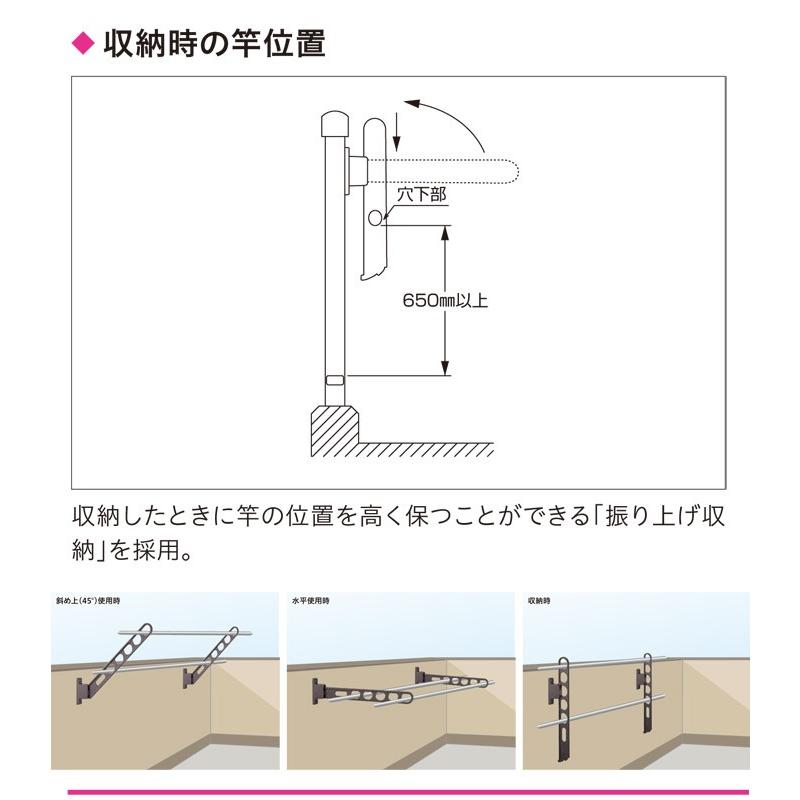 物干し竿受け 屋外 ベランダ 川口技研 ホスクリーン 腰壁用 Hc型45cm 収納型 スタンド１本 物干し 壁付け 物干し金物 物干金物 壁付 おしゃれ In0343 Msm アンドハウス Yahoo 店 通販 Yahoo ショッピング