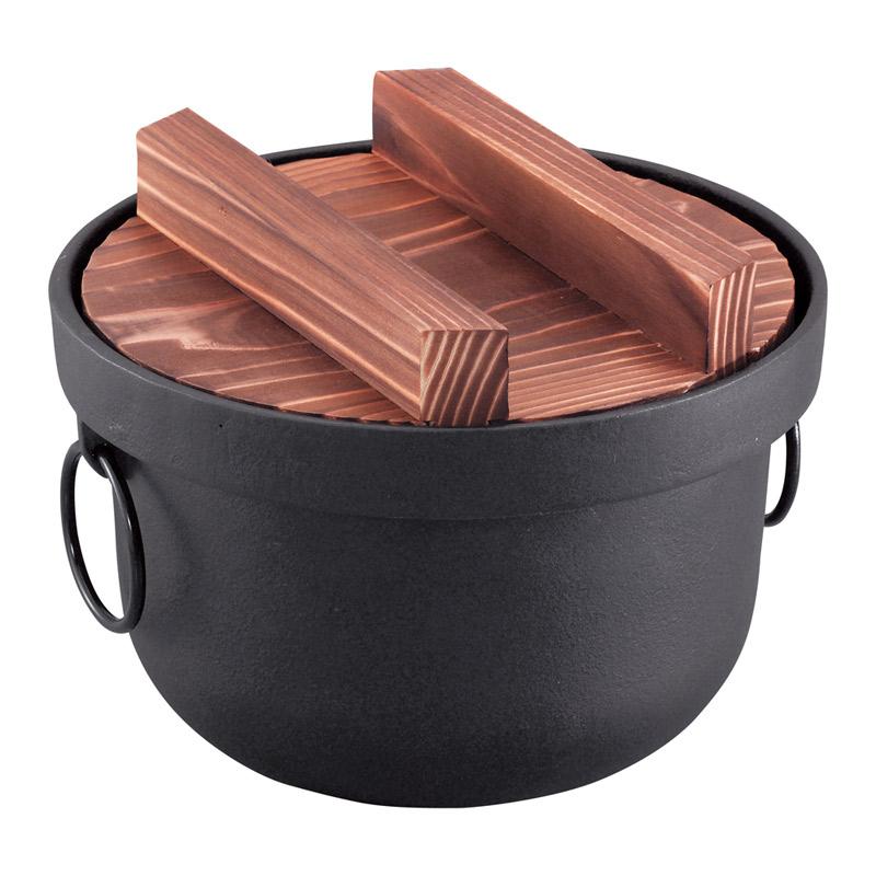 炊飯器 3合炊き 国産 鉄釜 美味しいご飯 3合用 直径20×高さ12.5cm 容量