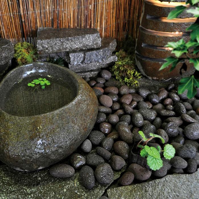 ゴロタ石 砂利 庭 インドネシア 天然石 アクアペブル グレーSサイズ