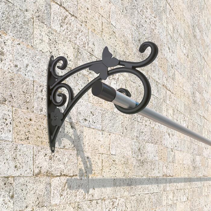 物干し 屋外 ベランダ 壁 壁掛け 物干し竿受け 物干し金物 物干金物 ロートアルミ物干し竿掛け 壁面固定式d 2本1セット 花と蝶 Diy K0706 Otk アンドハウス Yahoo 店 通販 Yahoo ショッピング