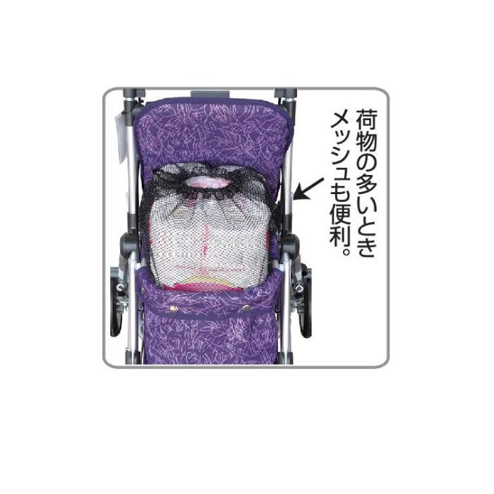 シルバーカー ショッピングカート コンパクトタイプ スイート３ ダークワイン 4輪 幅48×奥行54×高さ82〜92cm 5段階ハンドル 折りたたみ 軽量_6