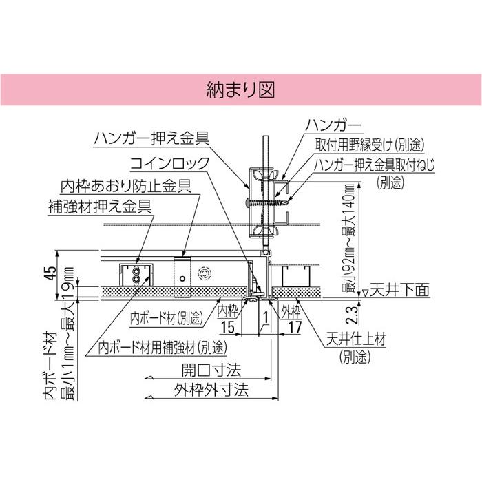 天井図 点検口、天井点検口のCAD図面データ | ナカ工業株式会社