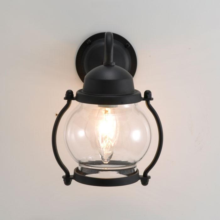 玄関照明 玄関 照明 門柱灯 E17 住宅設備 門灯 外灯 屋外照明 マリンランプ マリンライト Diy 工具 Br1700 Bk レトロ おしゃれ クリアガラス シャンデリア球 照明器具 Sh0461 Ake E17 店 アンドハウス Cl 40w 数量限定特価
