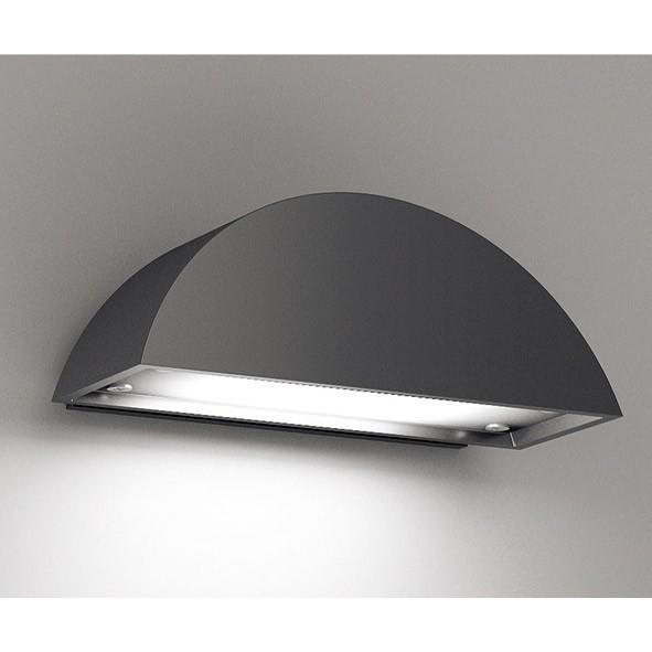 玄関 照明 表札灯 ポーチ灯 ポーチライト LED ランプ付 白熱球40W相当 防雨型 ダークグレー 175×65mm 照明器具 sh0754-end