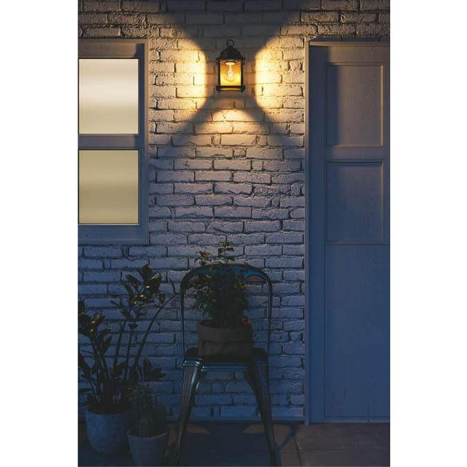 玄関　照明　ポーチ灯　高さ225×幅126　白熱球40W相当　ポーチライト　LED付　錆色塗装　防雨型　照明器具