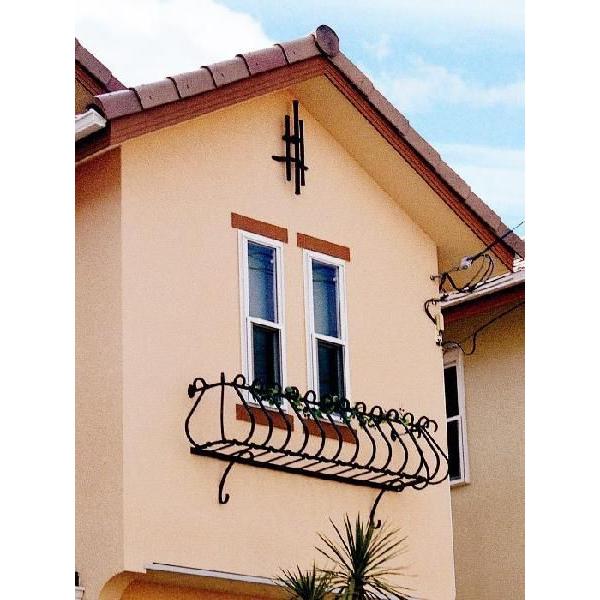 壁飾り 外壁 アイアン風 妻飾り IT4707 グラファイト ブラック