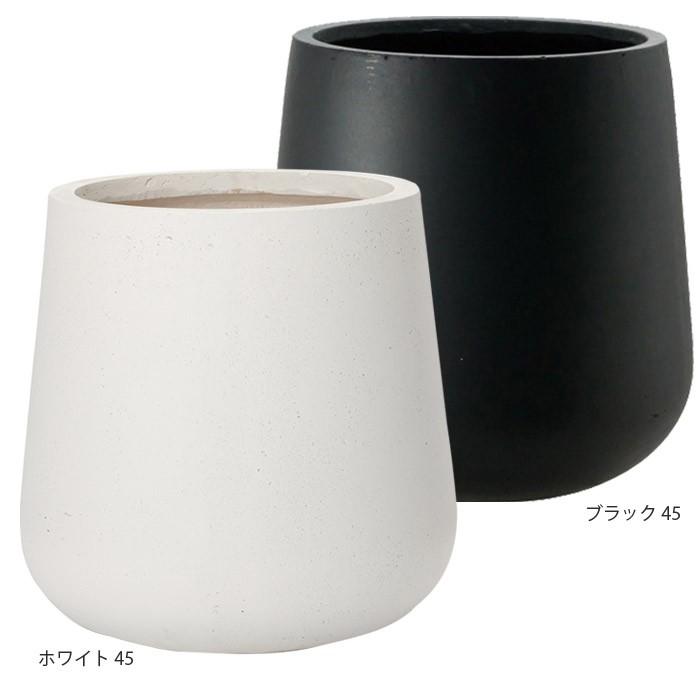 プランター大型 植木鉢 ファイバー ファイバープランター アウゴ45 ホワイト ブラック 45×45cm ガーデニング園芸用品