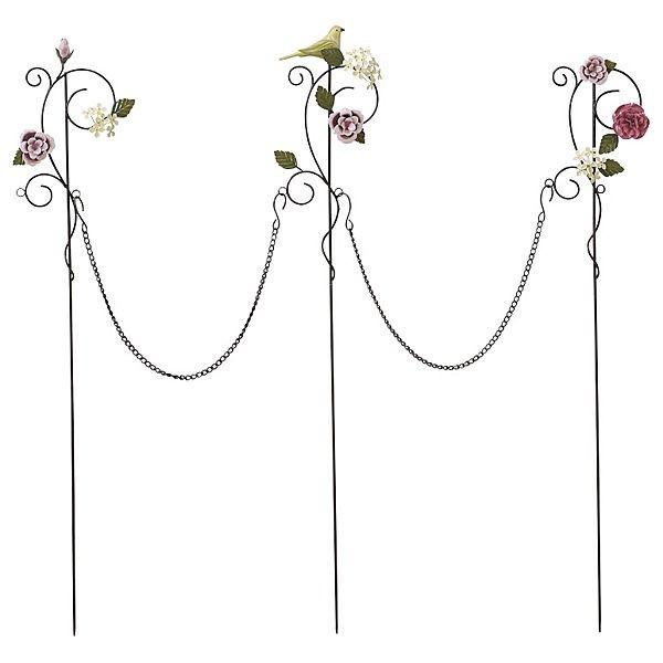 花壇 フェンス ガーデニング ミニフェンス チェーンピック ブルーム ブラウン バラと小鳥のオーナメント Z0115 Stk アンドハウス Yahoo 店 通販 Yahoo ショッピング