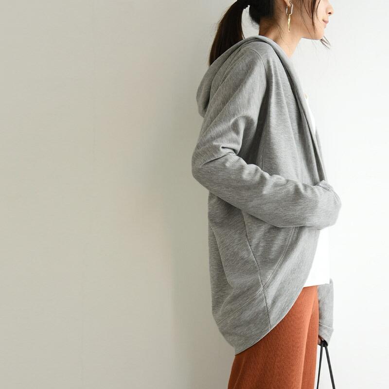 パーカー レディース 薄手 カーディガン 体型カバー 春 長袖 スウェット 羽織り トップス 黒 秋 夏 50代 40代 30代 20代 おしゃれ uvプロテクト | and it_ | 29