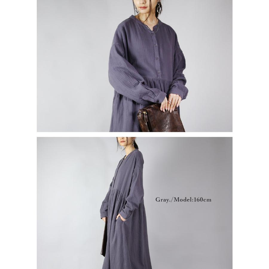 and it_（アンドイット） 爆買 ワンピース レディース 長袖 綿 ダブル