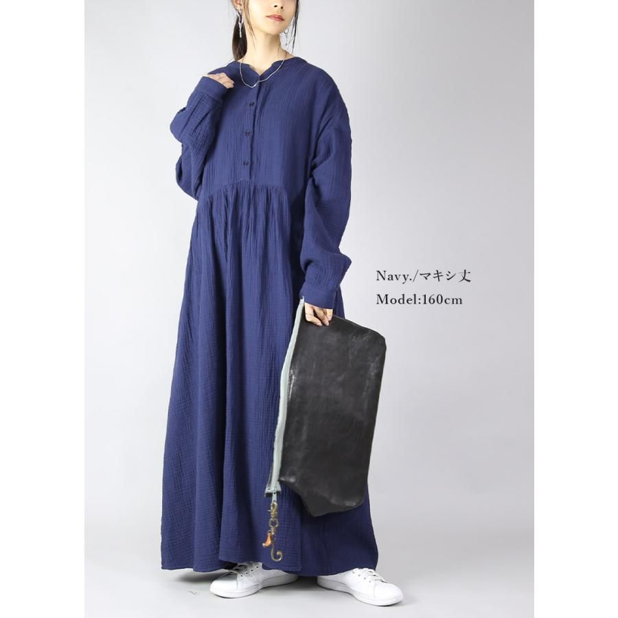 and it_（アンドイット） 爆買 ワンピース レディース 長袖 綿 ダブル