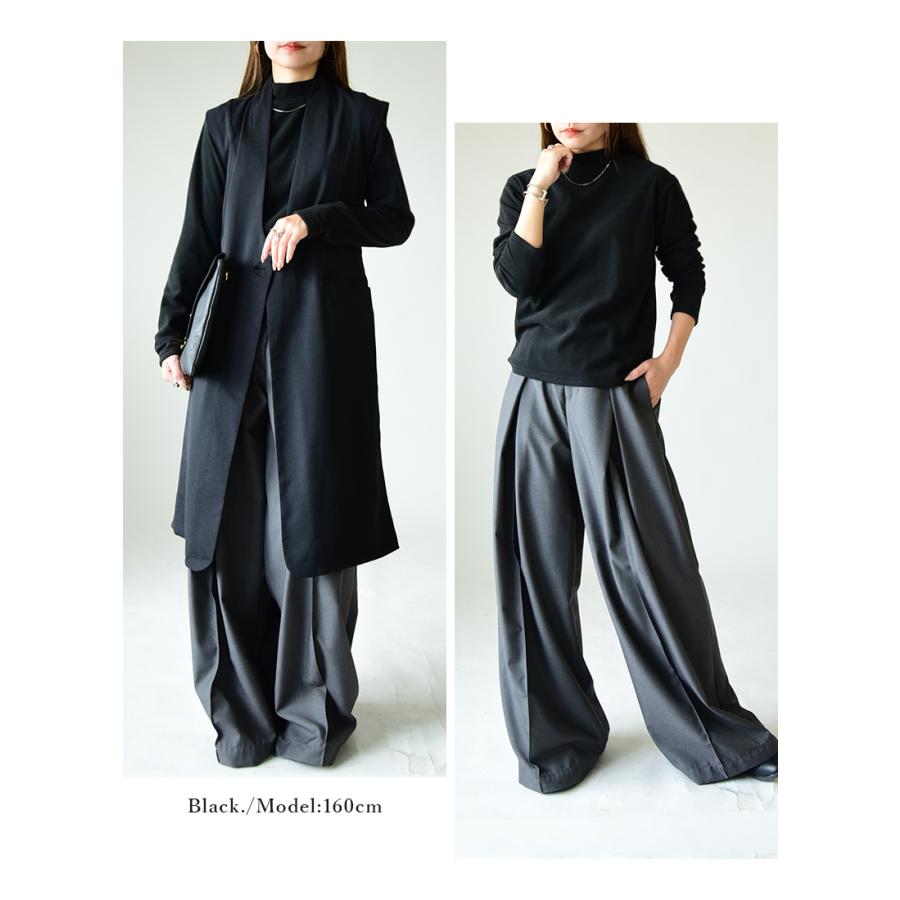 and it_ カットソー レディース ハイネック 長袖 大きいサイズ 裏起毛