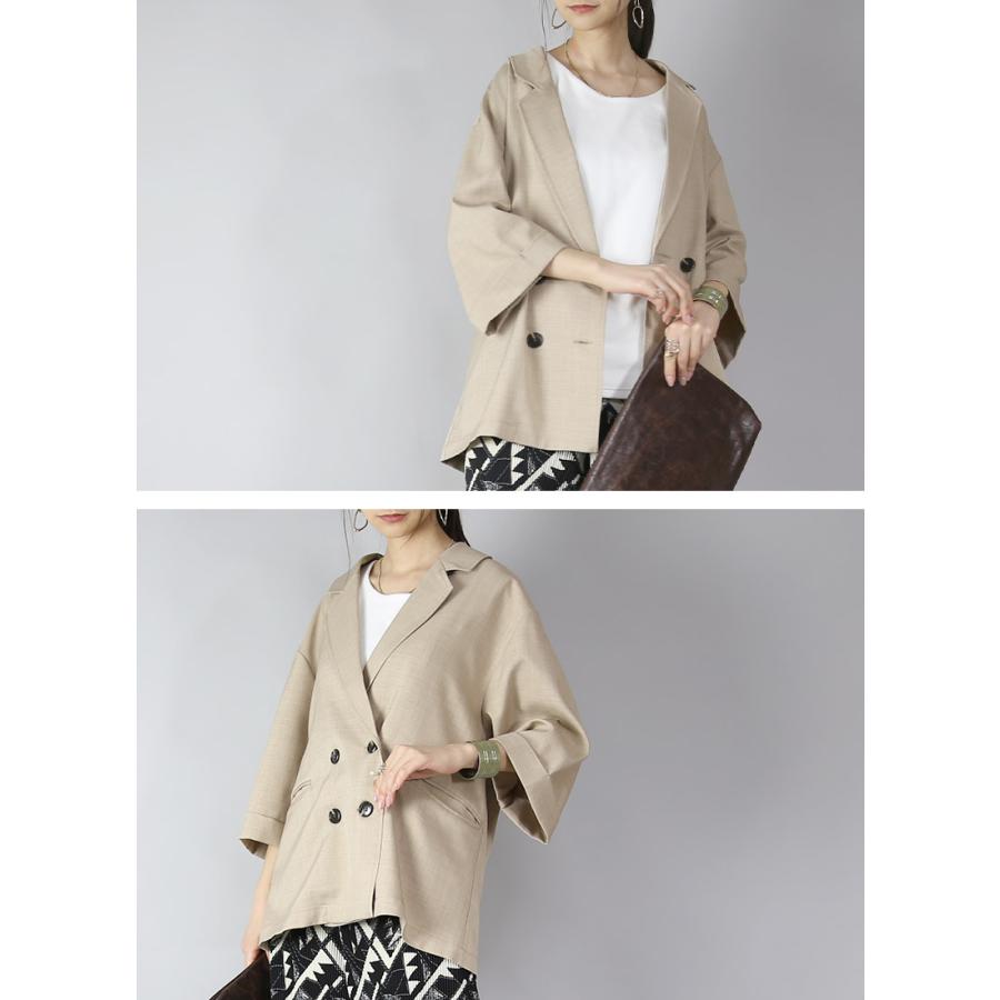 DAMAタグ付き七分袖ツィーディジャケット　9AR and it_ テーラードジャケット レディース 七分袖 トップス