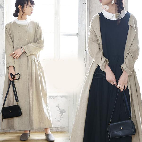 ロングワンピース 羽織り ライトアウター リネン ナチュラル レディース おしゃれ 代 30代 40代 おしゃれ アンドイット And It レディース 通販 Paypayモール