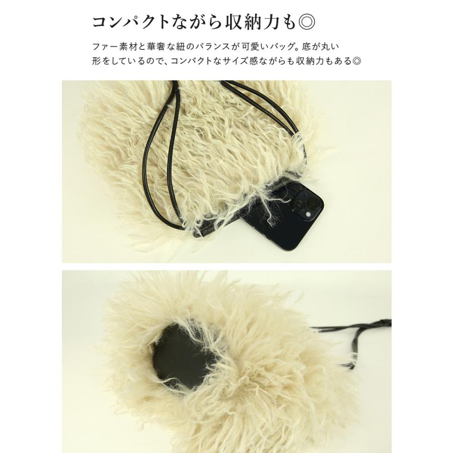 and it_ ファーバッグ ショルダー 巾着 鞄 かばん もこもこ 秋