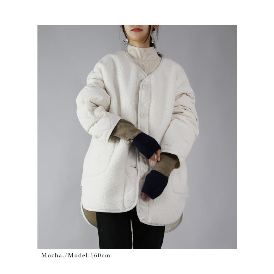 ハンドウォーマー 手袋 レディース バイカラー ニット 指穴 小物 あったか 暖か 防寒 冷え性対策 ギフト プレゼント おしゃれ | and it_ | 08