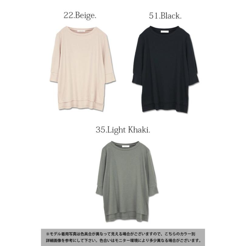 カットソー レディース 七分袖 春秋 Tシャツ 日本製 トップス コットン100％ 大人 透けにくい 20代 30代 40代 おしゃれ｜andit｜05