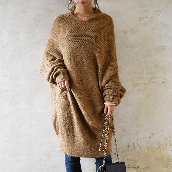 ニット チュニック ワンピース 個性派 トップス レディース 冬 代 30代 40代 おしゃれ アンドイット And It レディース 通販 Paypayモール