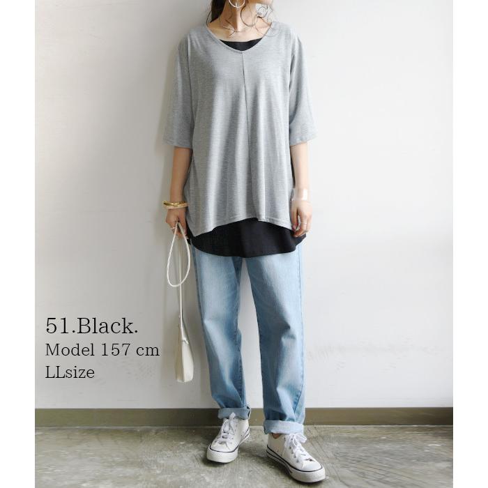 【Massimo dutti】インナータンクトップ付ロンT and it_ タンクトップ レディース ロング インナー トップス
