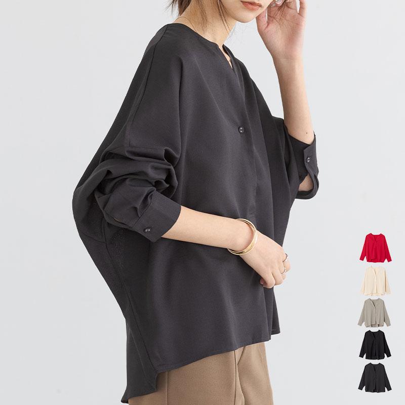 【未使用】ette skipper ブラウス　ベージュ and it_（アンドイット） ブラウス レディース 長袖 春 夏 スキッパー