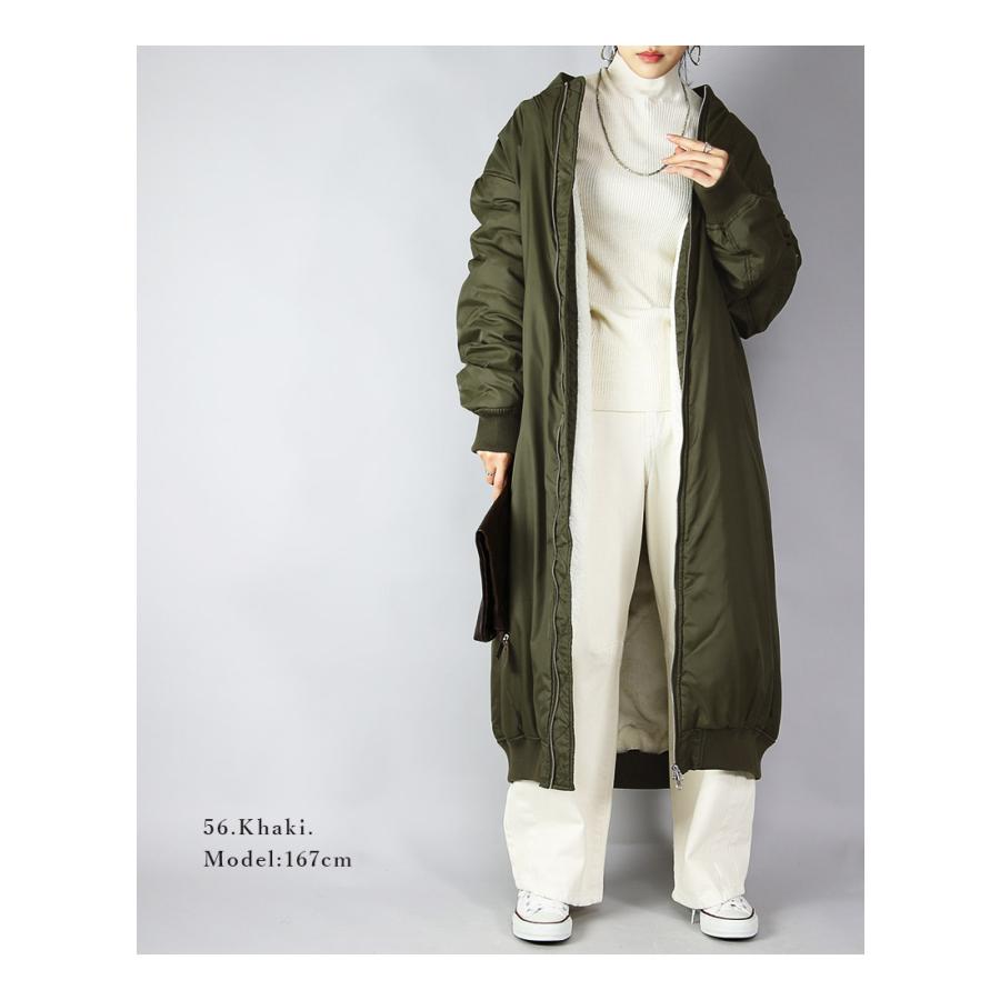 and it_（アンドイット） MA-1 レディース 裏ボア 中綿 コート ロング