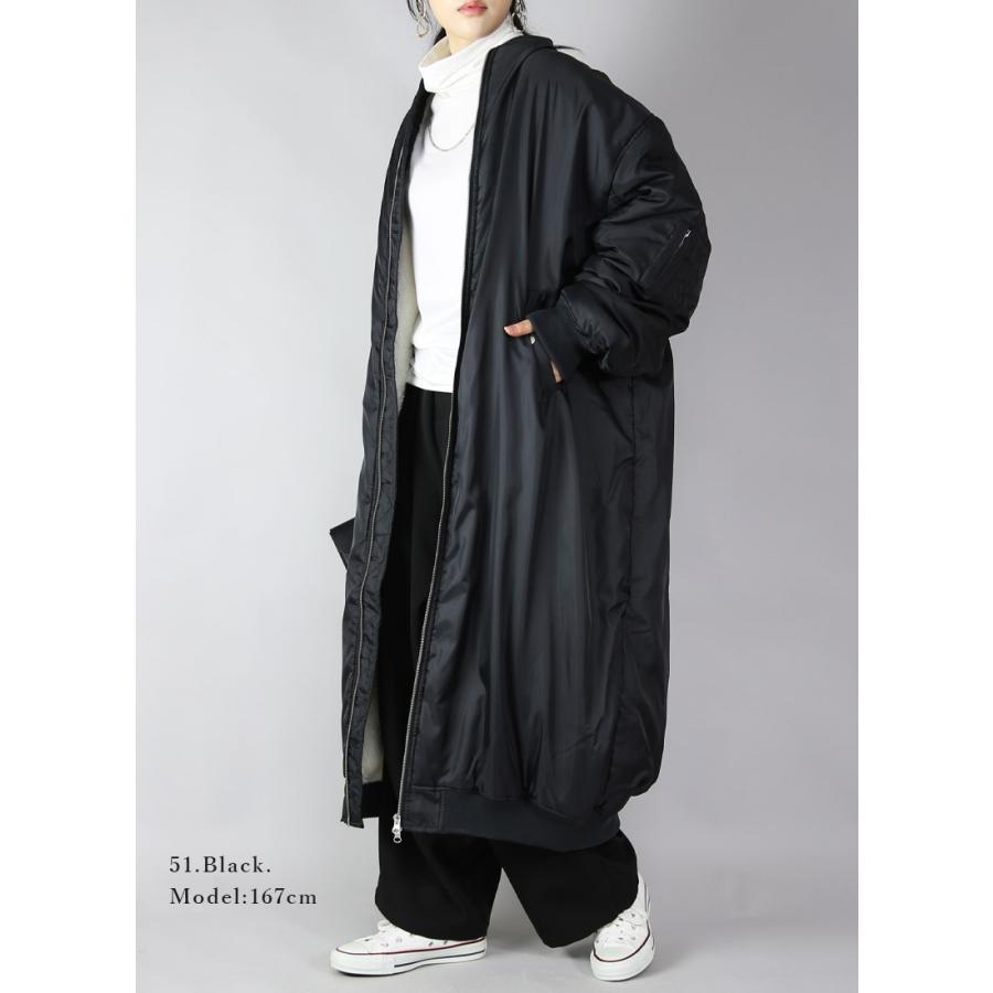 DIESEL コート ma-1 ロングma-1 ジャケット ボア and it_（アンドイット） MA-1 レディース 裏ボア 中綿 コート ロング
