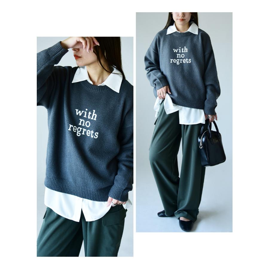 and it_ ニット レディース ロゴ セーター トップス プル and it_ ニット レディース ロゴ セーター トップス プル