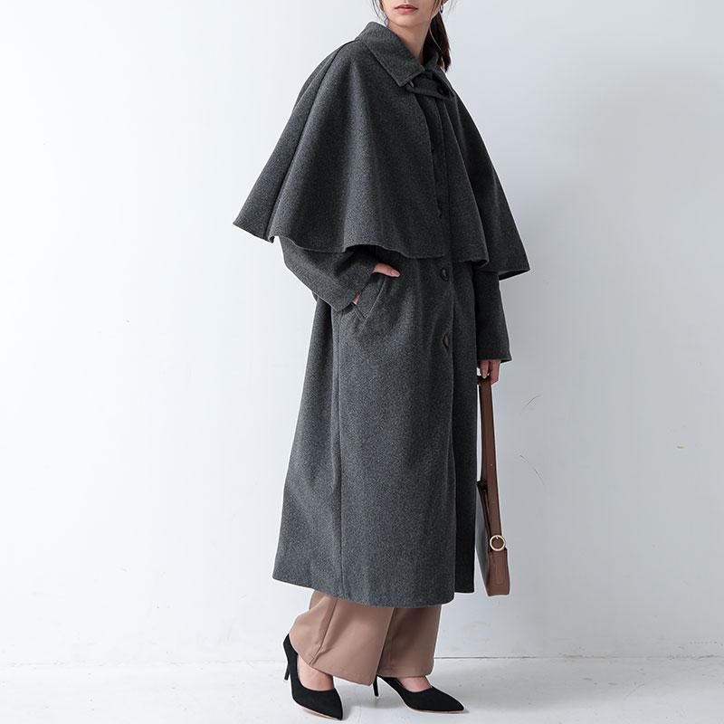 and it_（アンドイット） コート レディース 2way ケープ ステンカラー