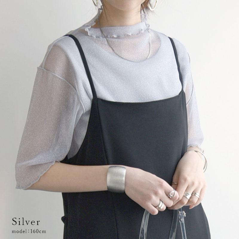 新品】メゾンドドルチェ シアードットトップス 大人可愛い 半袖
