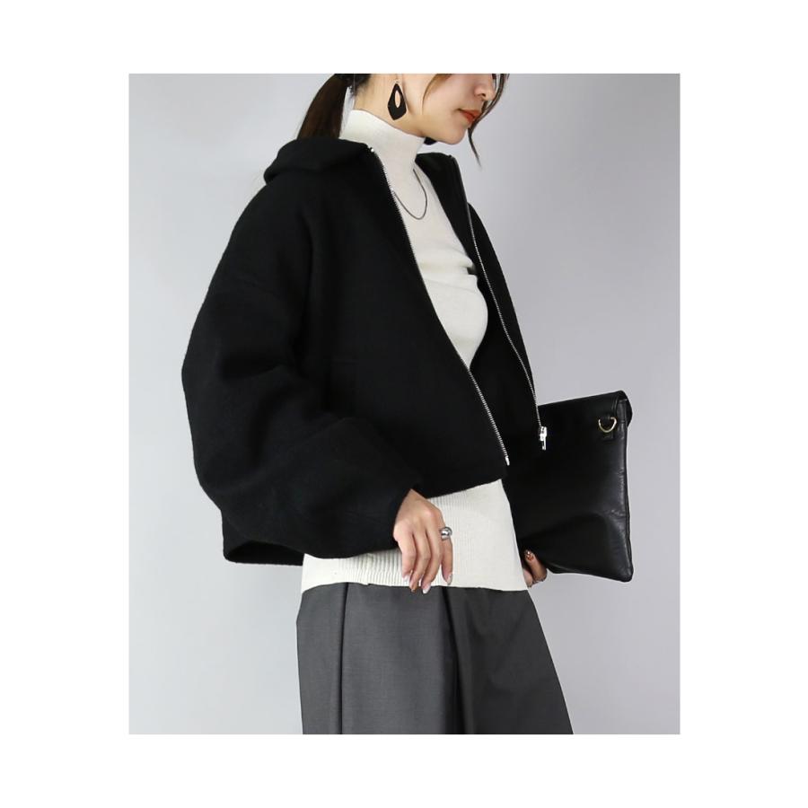 極美品　UN3D.　ボリュームスリーブブルゾン　黒　ライトアウター　着用感なし UN3D.（アンスリード）の「ボリュームスリーブショートブルゾン