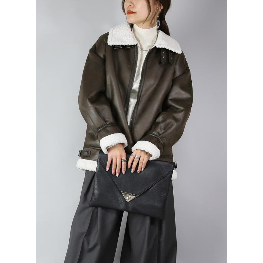 ◆スーパービューティー◆ボアジャケット　リボン　レース エコレザー パリのエレガンスと大人の可愛らしさ｜Super Beauty公式通販