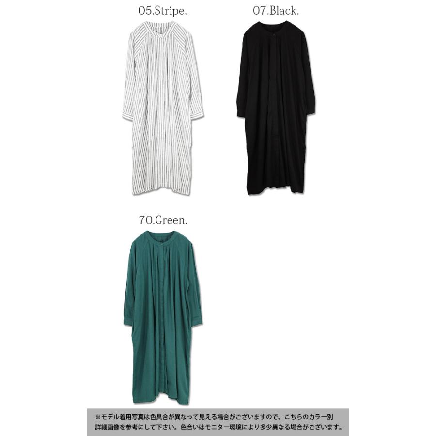 シャツワンピース 羽織り ロング丈 ノーカラー トップス 長袖 レディース アンドイットpaypayモール店 通販 Paypayモール