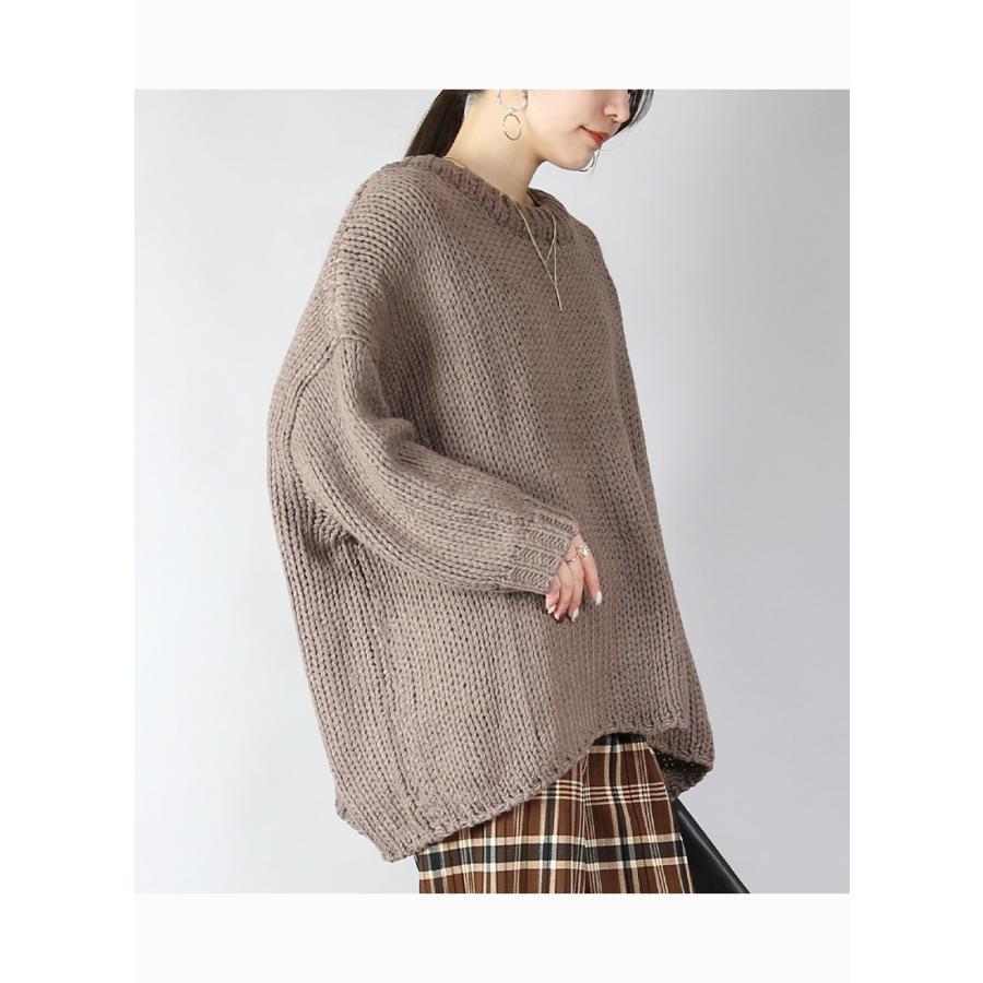 コーデセット レディース 2点 ニット プリーツパンツ 裏起毛 トップス ボトムス 体型カバー 秋 冬 ゆったり M L 送料無料 福袋 おしゃれ | and it_ | 06