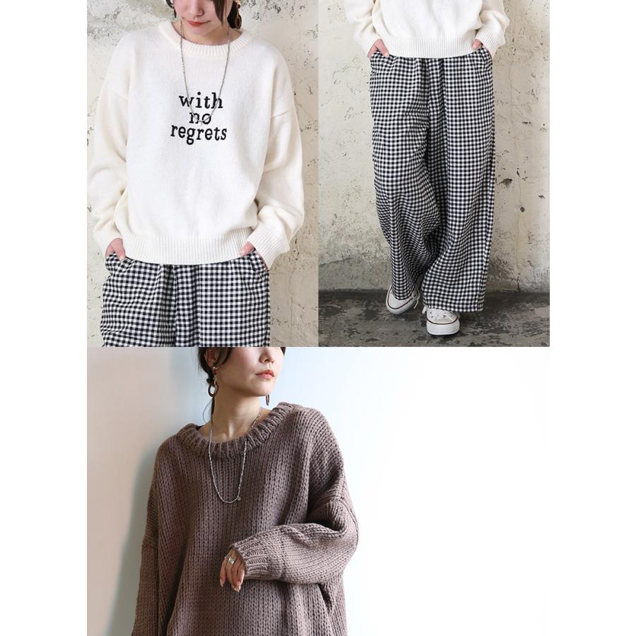 福袋 2026 レディース 5点セット ニット 裏起毛 裏シャギー パンツ 発熱 カットソー トップス ボトムス ゆったり 秋 冬 おまけ付 おしゃれ | and it_ | 07